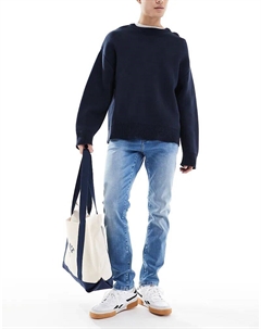 Джинсы Weft Regular Fit в средне-синем цвете Only & sons