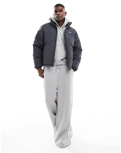 Стеганая куртка-пуховик серого цвета Pull & bear