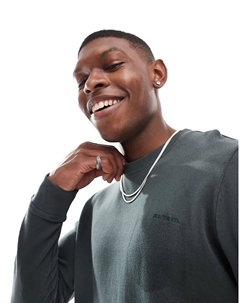 – Толстовка в деревенском стиле темно-зеленого цвета с нагрудным карманом Scalpers