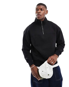 Толстовка на молнии черного цвета Pull & bear