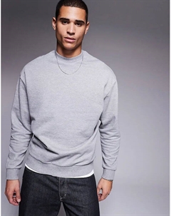 Толстовка оверсайз Essential серого меланжевого цвета Asos design