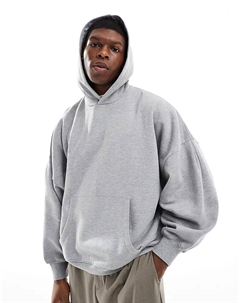 Экстремально большой размер толстовки серого меланжевого цвета Asos design