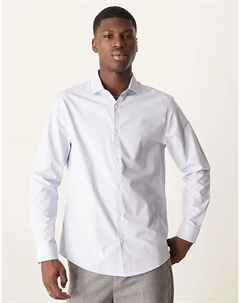 Облегающая элегантная рубашка с синей текстурой Asos design