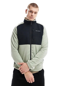 Флисовая кофта Sage Peak с застежкой-молнией зеленого цвета Columbia