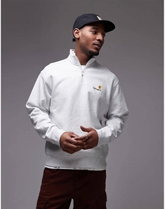 Полумолния американский свитшот серый Carhartt wip