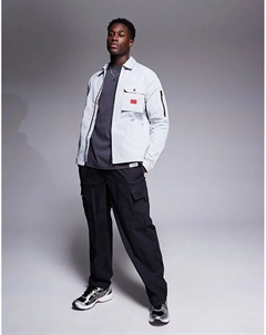 Emmond свободная рубашка серого цвета Hugo red