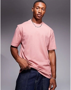 Футболка свободного кроя dapolino розового цвета Hugo red