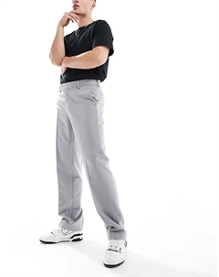 Элегантные прямые брюки светло-серого цвета Asos design