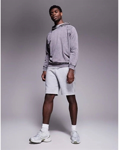 Толстовка свободного кроя с капюшоном с рукавами реглан серого цвета — часть комплекта Asos design