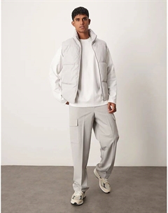 Пуховик серого цвета Asos design