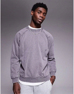 Толстовка свободного кроя с рукавами реглан серого цвета — часть комплекта Asos design