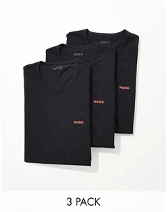 Футболка Hugo Bodywear тройная упаковка черного цвета Hugo red