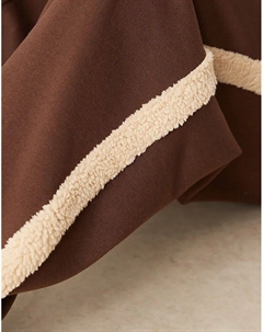 Джоггеры Balloon Fit с подкладкой из искусственного меха цвета хаки Asos design