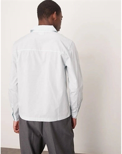 Рубашка облегающего кроя с воротником в стиле 70-х годов светло-голубого цвета Asos design