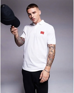 Поло с логотипом dereso белого цвета Hugo red