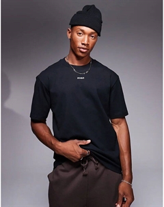 Футболка свободного кроя dapolino черного цвета Hugo red