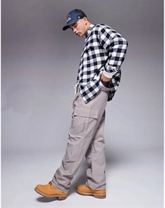 Мешковатые брюки карго серые Asos design