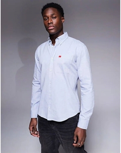 Рубашка evito slim fit синего цвета Hugo red