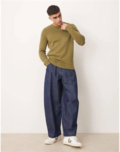 Джемпер средней плотности трикотажный цвета хаки Asos design