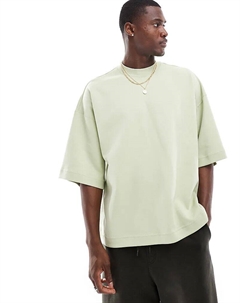 Футболка оверсайз Tech Fleece Reimagined оливкового цвета Nike