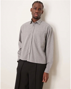 Свободная рубашка свободного кроя серого цвета Asos design