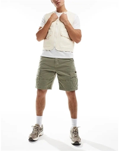 Тяжелые шорты-карго цвета оливкового хаки Superdry