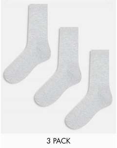 3 пары носков серого цвета Asos design