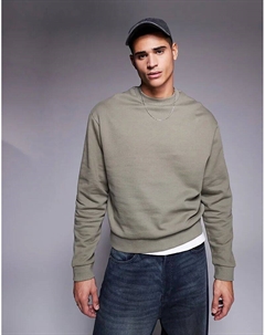 Толстовка свободного кроя в стиле оверсайз цвета хаки Asos design