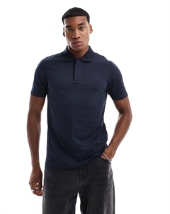 Рубашка поло Tonal Eagle из сверхтонкого хлопка темно-синего цвета Lyle & scott