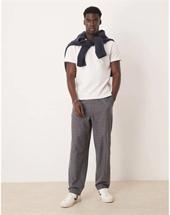 Мягкие брюки-баллоны в клетку серого цвета Asos design