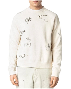 Свитшот с принтом «Uppy Graffiti», слоновая кость/кремовый Zadig&voltaire