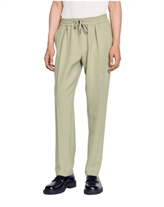 Прямые брюки с завязками на талии, коричневый/бежевый Sandro