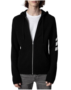 Толстовка с капюшоном Clash Arrow из кашемира, черный Zadig&voltaire