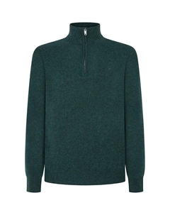Свитер Lambswool half zip, зеленый Hackett