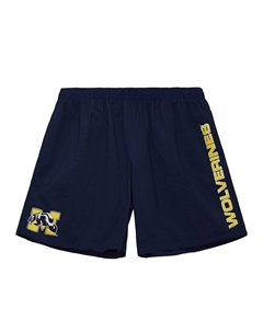 Шорты NCAA MICHIGAN WOLVERINES TEAM HERITAGE WOVEN SHORTS, цвет Navyblau Mitchell and ness
