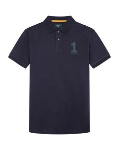 Поло Heritage Number, синий Hackett