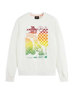 Толстовка Chest Artwork, белый Scotch&soda