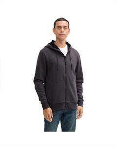 Толстовка Printed full zip, серый Tom tailor