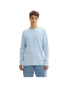 Свитер Structured Roll Edge Knit, синий Tom tailor