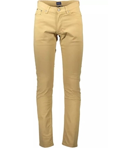 Бежевые хлопковые мужские брюки Gant