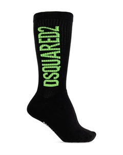 Хлопковые носки с логотипом, черный Dsquared2