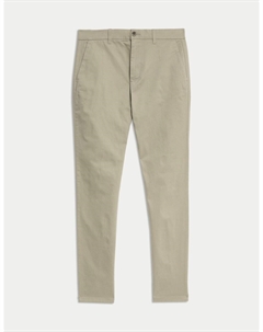 Брюки-чиносы Slim Fit Stretch, цвет Putty Marks & spencer