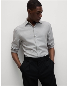 Рубашка Regular Fit из чистого хлопка с длинным рукавом и текстурой, цвет Moss green Marks & spencer