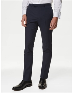 Узкие эластичные брюки-костюмы, темно-синий Marks & spencer