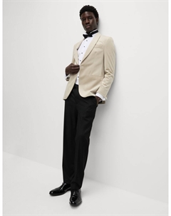 Приталенный бархатный пиджак, цвет Neutral Marks & spencer