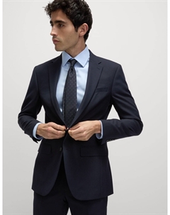 Пиджак облегающего кроя, пригодный для машинной стирки, темно-синий Marks & spencer