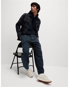 Большие джоггеры из хлопка с высоким содержанием, темно-синий Marks & spencer