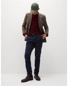 Брюки-чиносы Slim Fit Stretch, темно-синий Marks & spencer