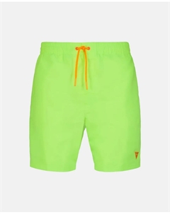 Мужские однотонные шорты для плавания с двумя боковыми карманами, жёлтый Guess