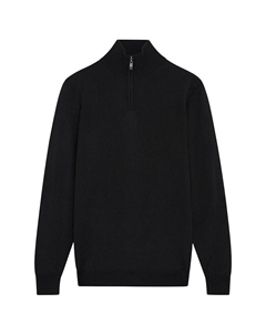 Свитер Tonal Eagle Half Zip, черный Lyle & scott